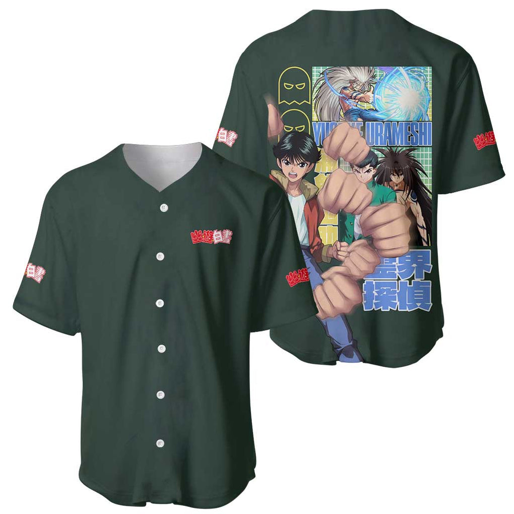 Yusuke Urameshi V3 Yuyu Hakusho Baseball Jersey Anime Style