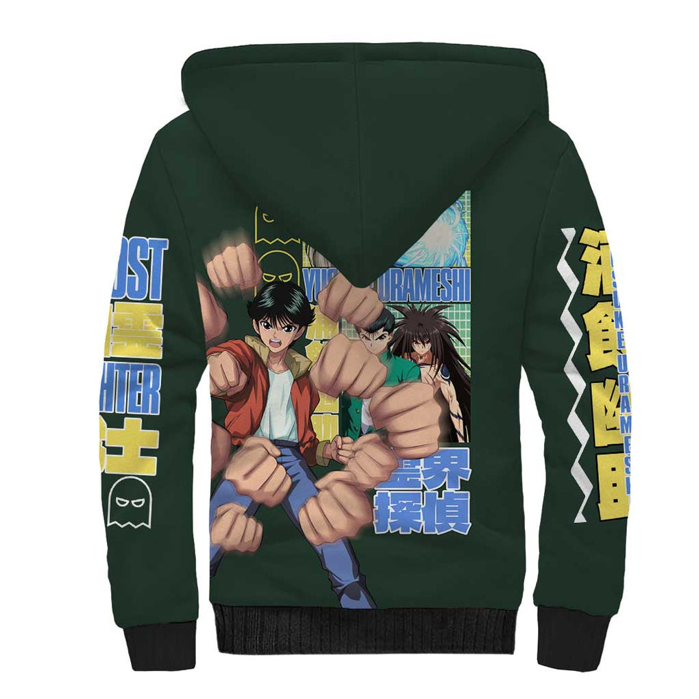 Yusuke Urameshi V3 Yuyu Hakusho Sherpa Hoodie Anime Style