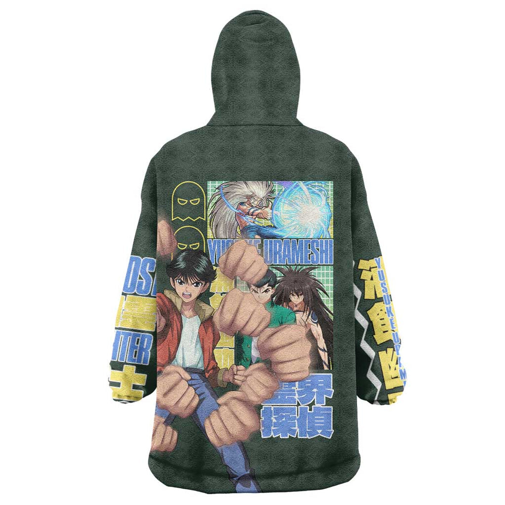 Yusuke Urameshi V3 Yuyu Hakusho Wearable Blanket Hoodie Anime Style