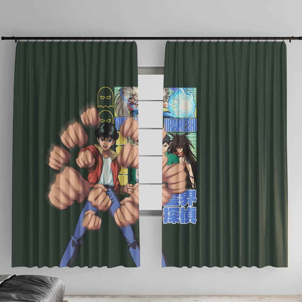 Yusuke Urameshi V3 Yuyu Hakusho Window Curtain Anime Style