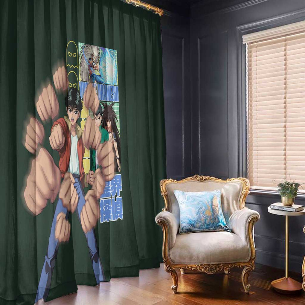 Yusuke Urameshi V3 Yuyu Hakusho Window Curtain Anime Style