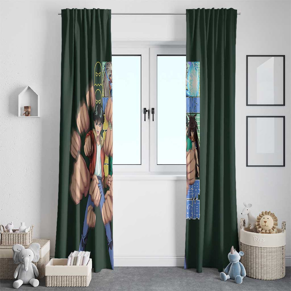Yusuke Urameshi V3 Yuyu Hakusho Window Curtain Anime Style