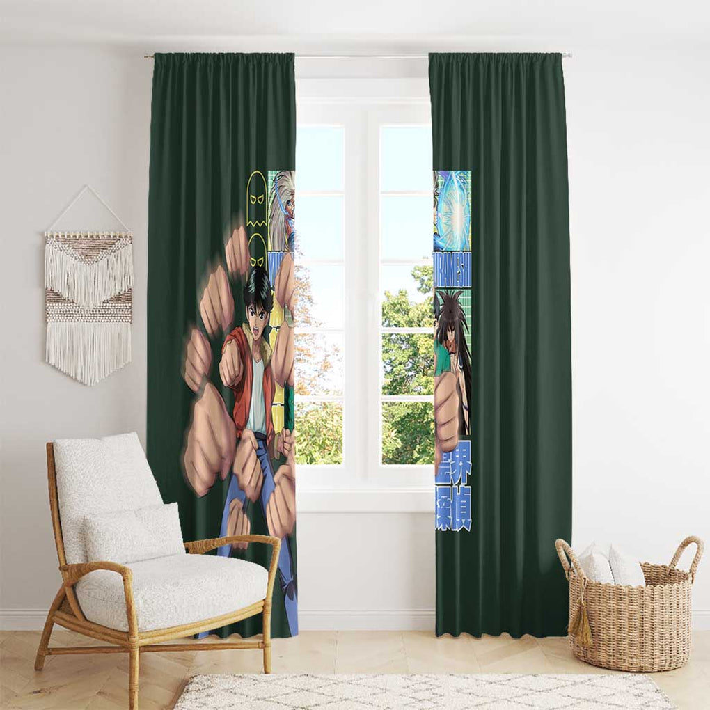 Yusuke Urameshi V3 Yuyu Hakusho Window Curtain Anime Style