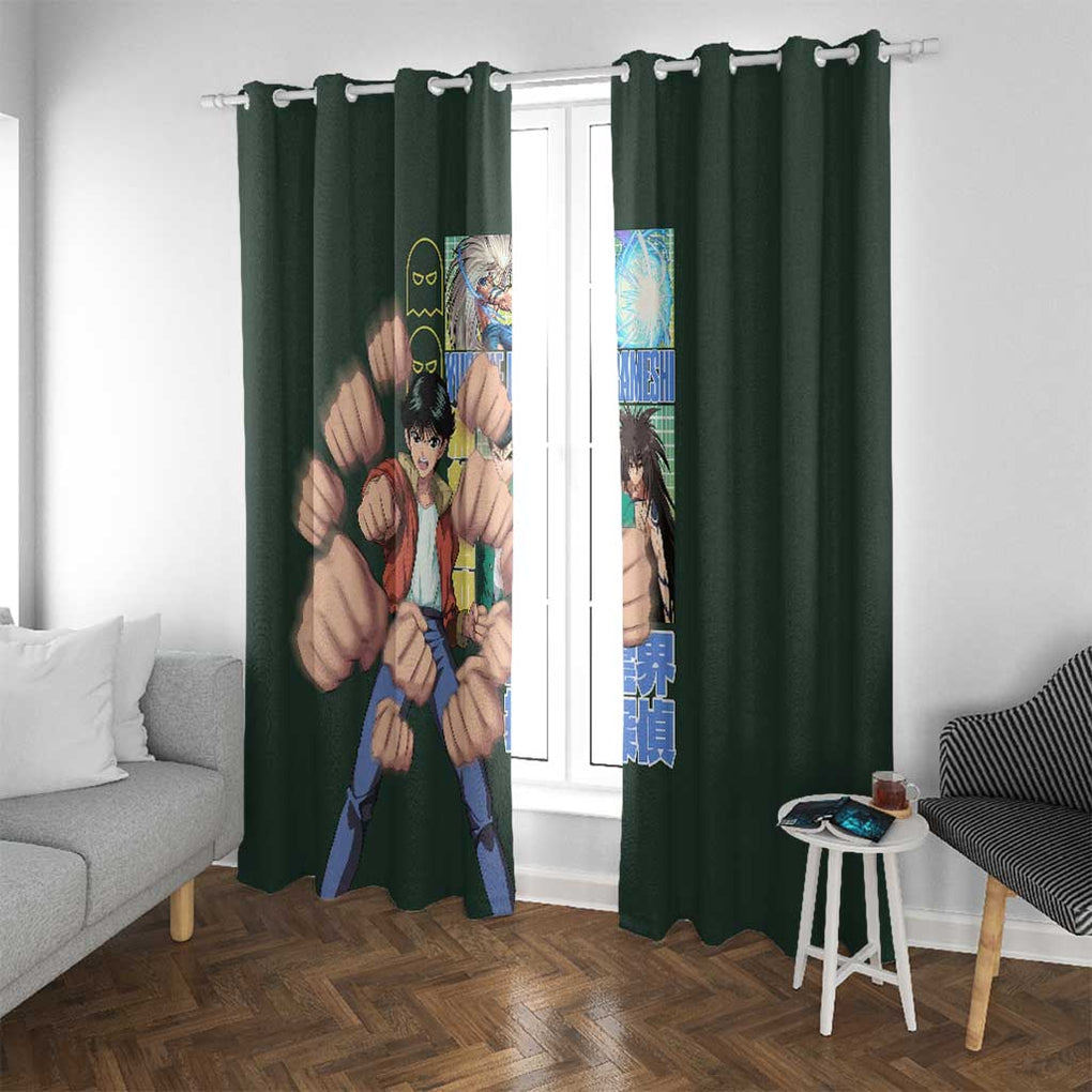 Yusuke Urameshi V3 Yuyu Hakusho Window Curtain Anime Style