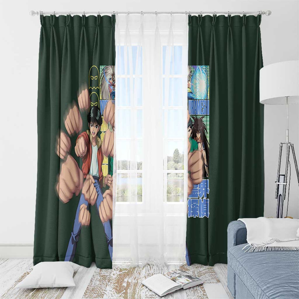 Yusuke Urameshi V3 Yuyu Hakusho Window Curtain Anime Style