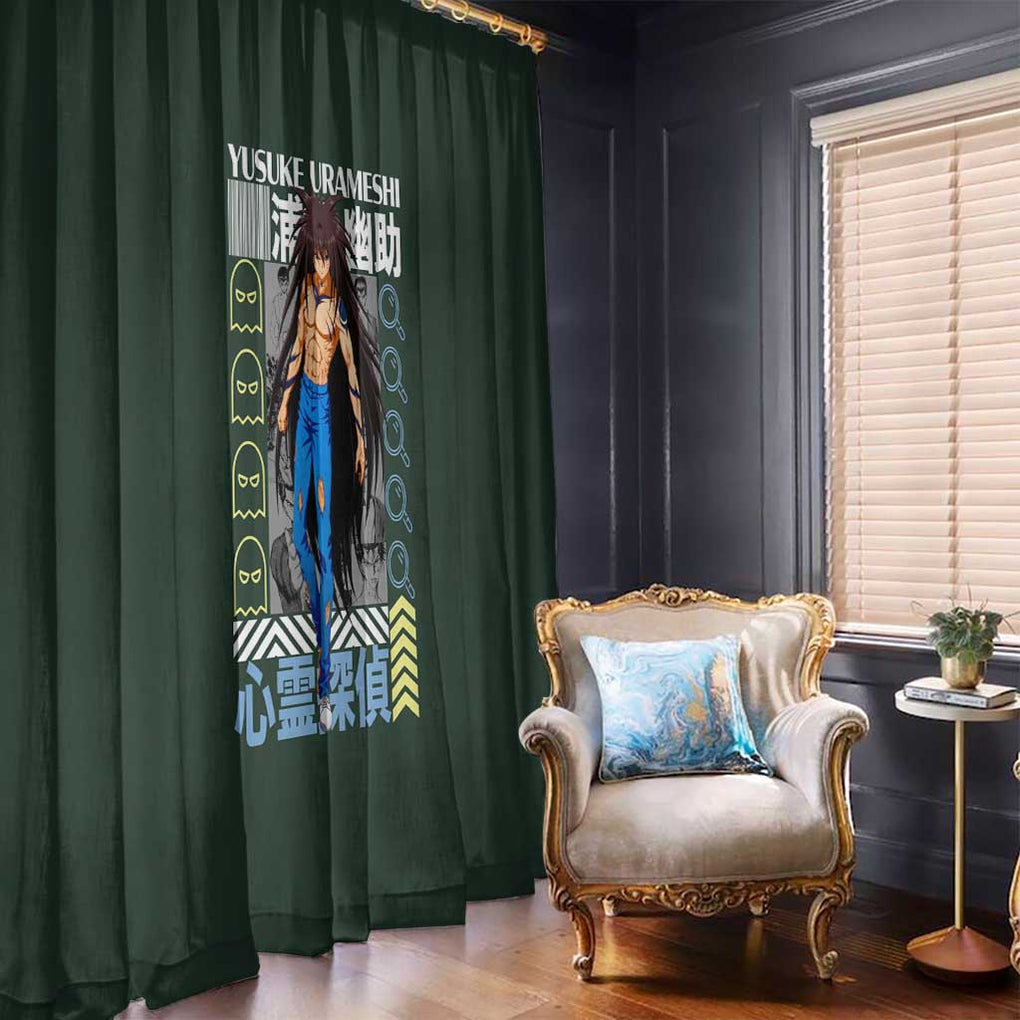 Yusuke Urameshi V2 Yuyu Hakusho Window Curtain Anime Style