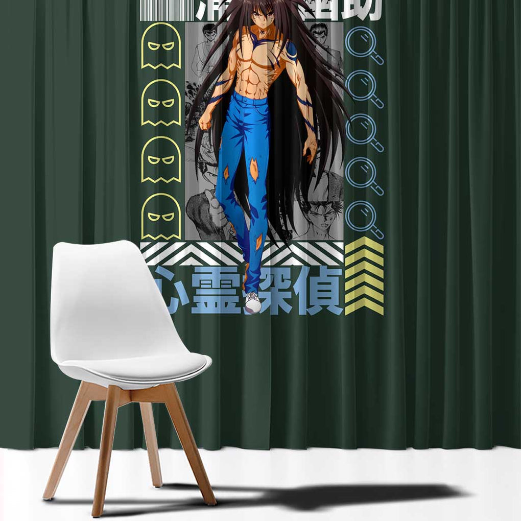Yusuke Urameshi V2 Yuyu Hakusho Window Curtain Anime Style