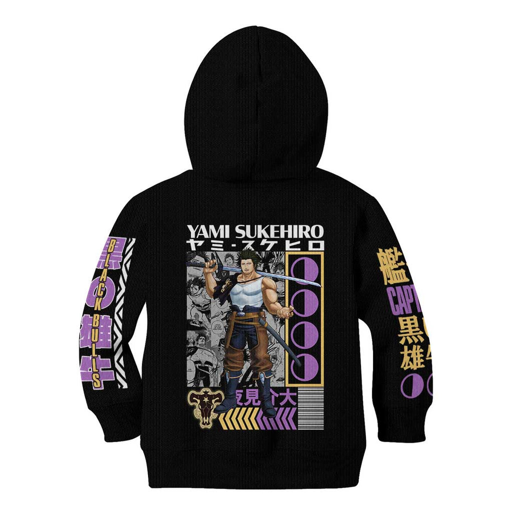 Yami Sukehiro V2 Black Clover Kid Hoodie Anime Style