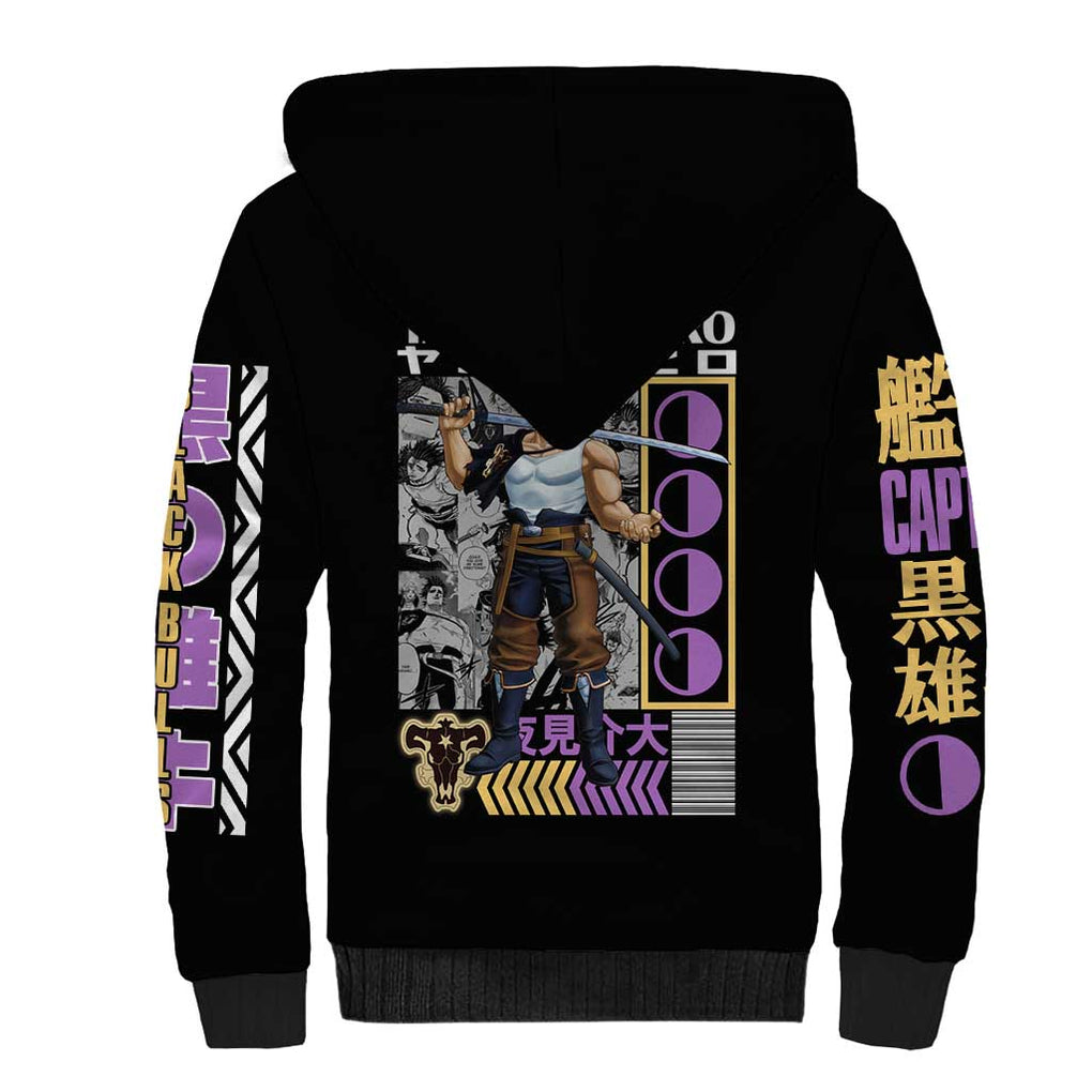 Yami Sukehiro V2 Black Clover Sherpa Hoodie Anime Style