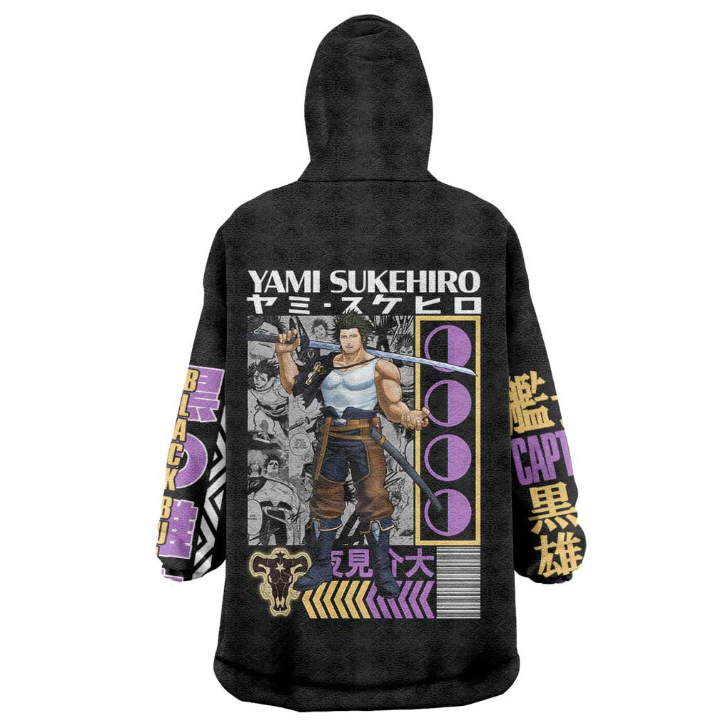 Yami Sukehiro V2 Black Clover Wearable Blanket Hoodie Anime Style