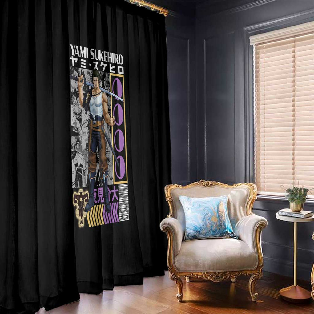 Yami Sukehiro V2 Black Clover Window Curtain Anime Style