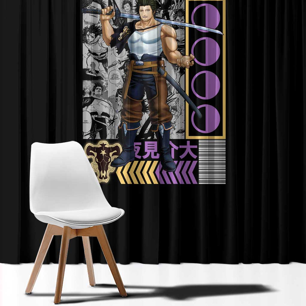 Yami Sukehiro V2 Black Clover Window Curtain Anime Style