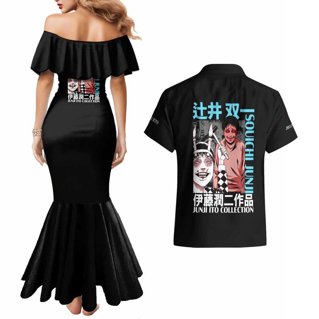 Souichi Junji Ito Collection Couples Matching Mermaid Dress and Hawaiian Shirt Anime Style
