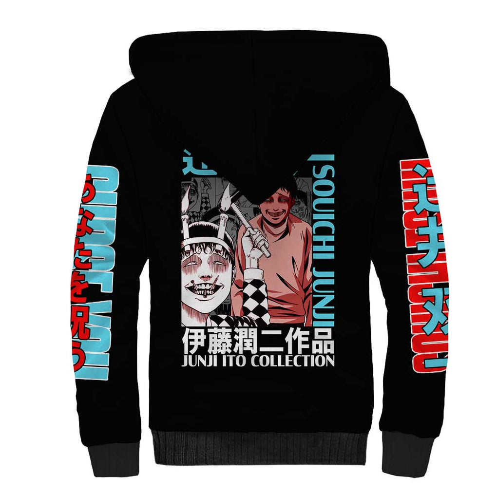 Souichi Junji Ito Collection Sherpa Hoodie Anime Style