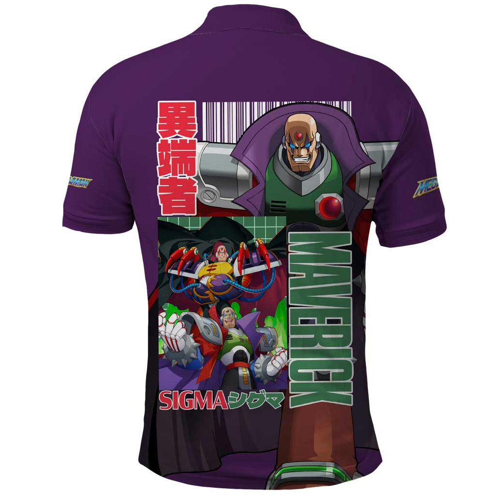 Sigma Mega Man Polo Shirt Anime Style