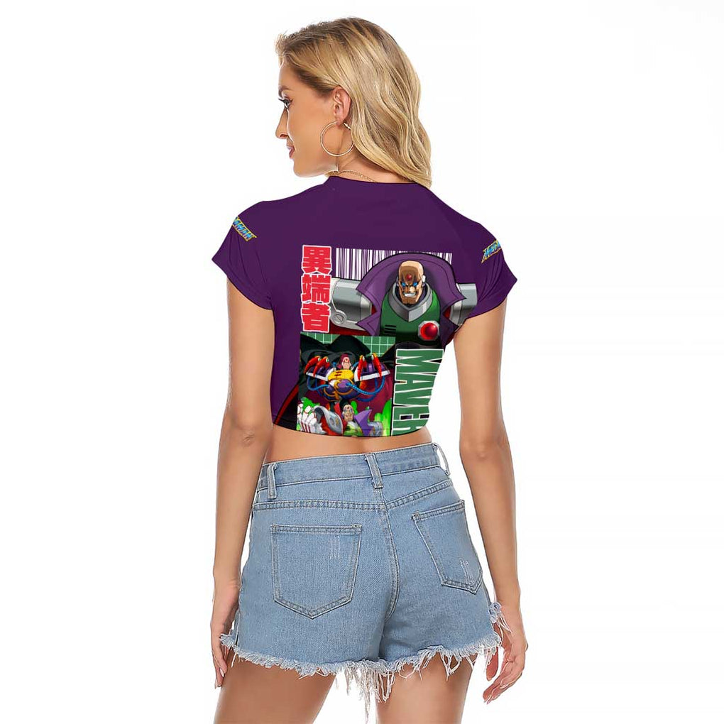 Sigma Mega Man Raglan Cropped T Shirt Anime Style