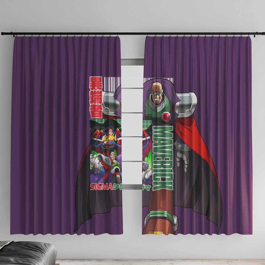 Sigma Mega Man Window Curtain Anime Style
