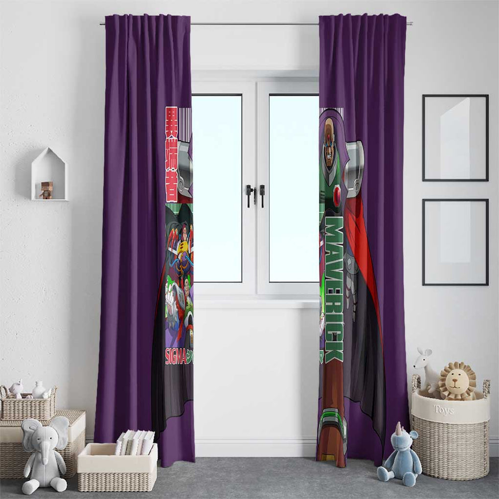 Sigma Mega Man Window Curtain Anime Style