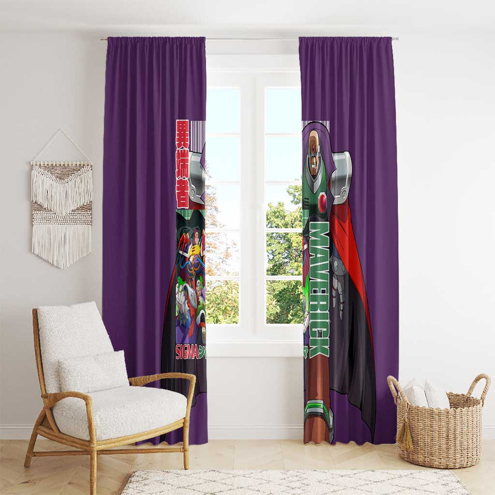 Sigma Mega Man Window Curtain Anime Style