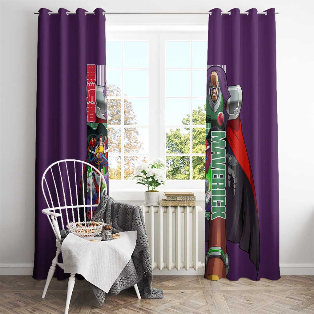 Sigma Mega Man Window Curtain Anime Style