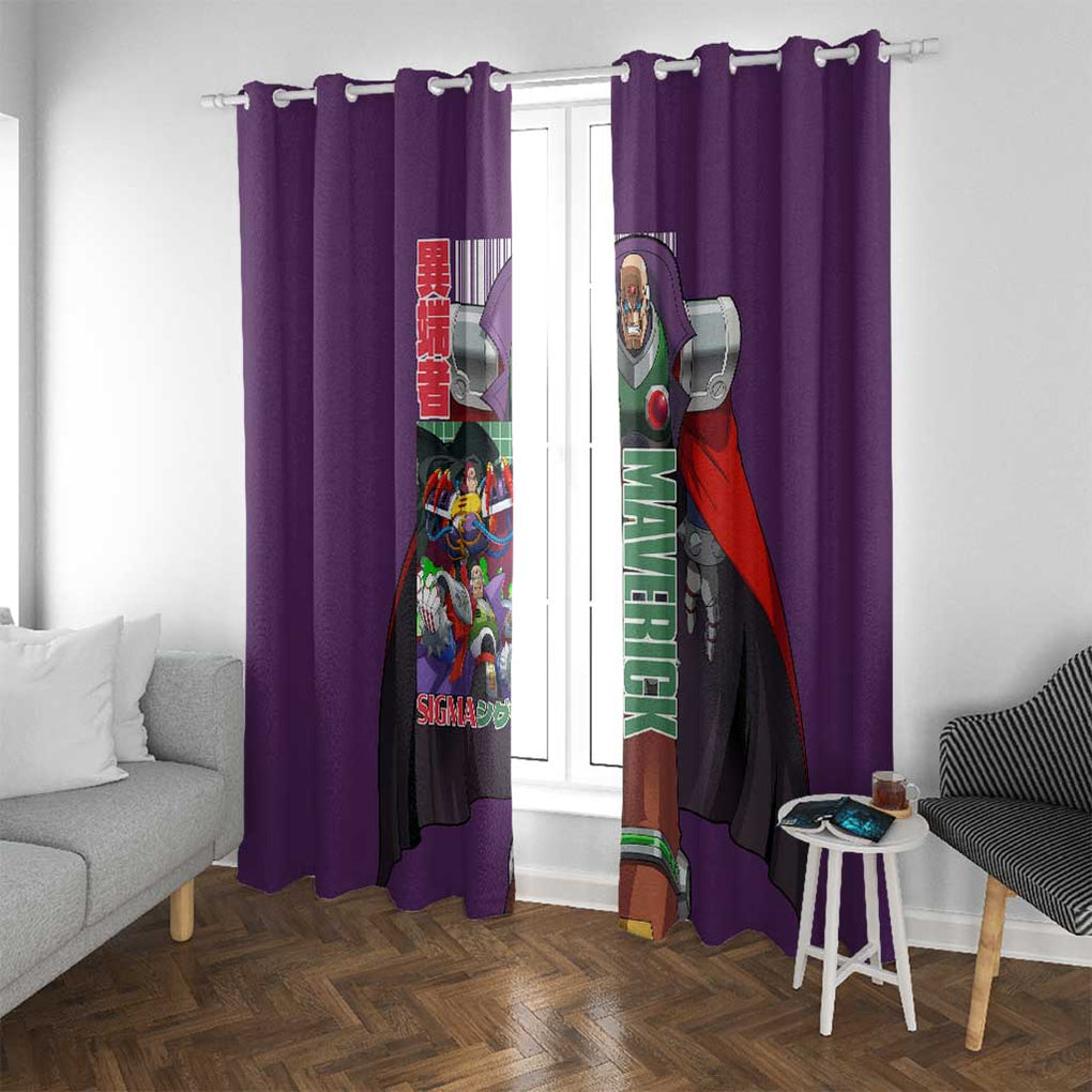 Sigma Mega Man Window Curtain Anime Style