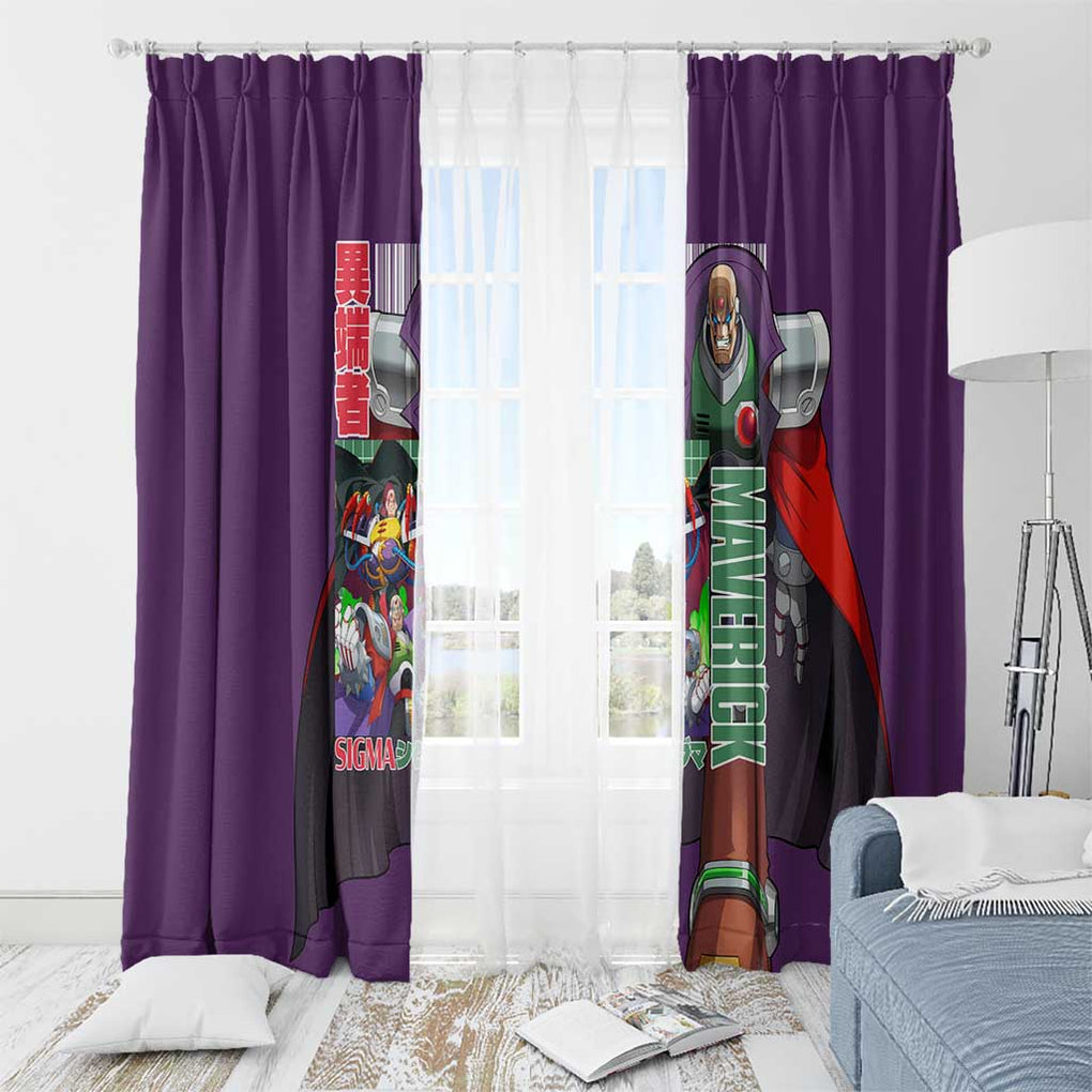 Sigma Mega Man Window Curtain Anime Style