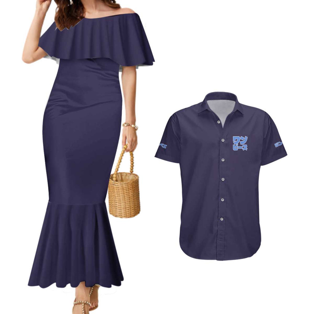Jinbe V2 One Piece Couples Matching Mermaid Dress and Hawaiian Shirt Anime Style