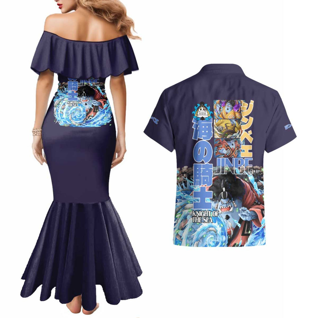 Jinbe V2 One Piece Couples Matching Mermaid Dress and Hawaiian Shirt Anime Style