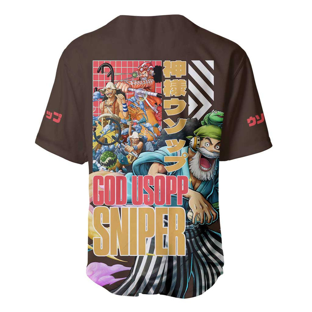 Usopp V2 One Piece Baseball Jersey Anime Style