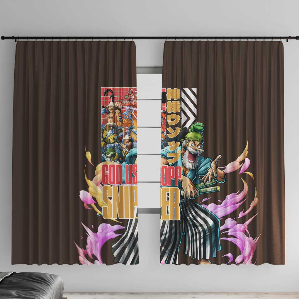 Usopp V2 One Piece Window Curtain Anime Style
