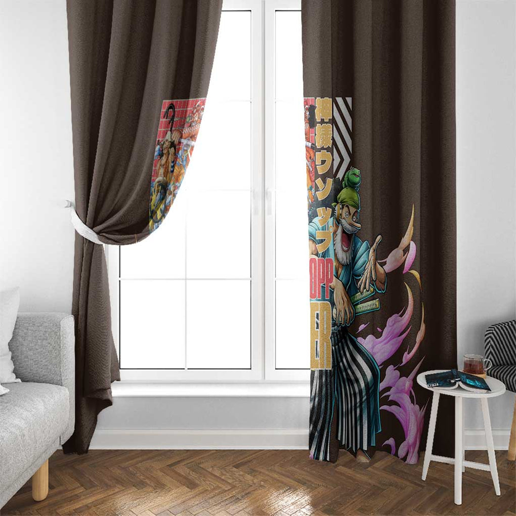 Usopp V2 One Piece Window Curtain Anime Style