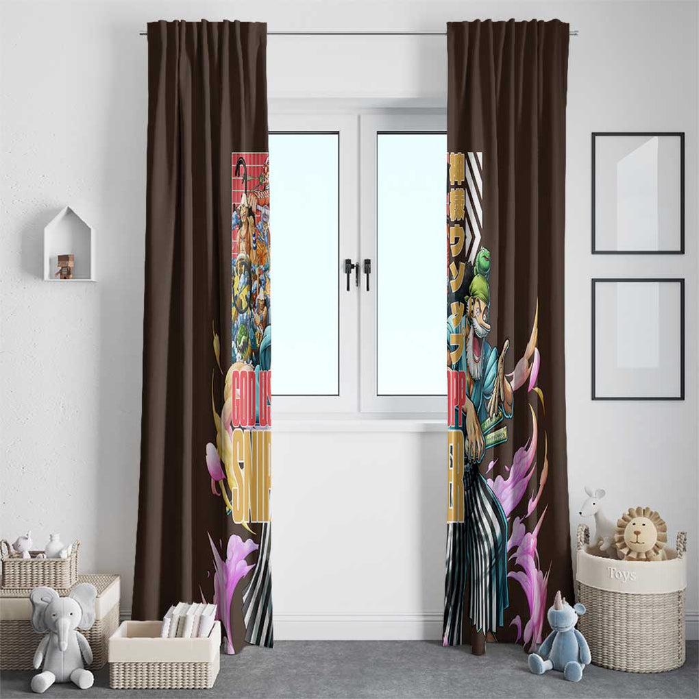 Usopp V2 One Piece Window Curtain Anime Style