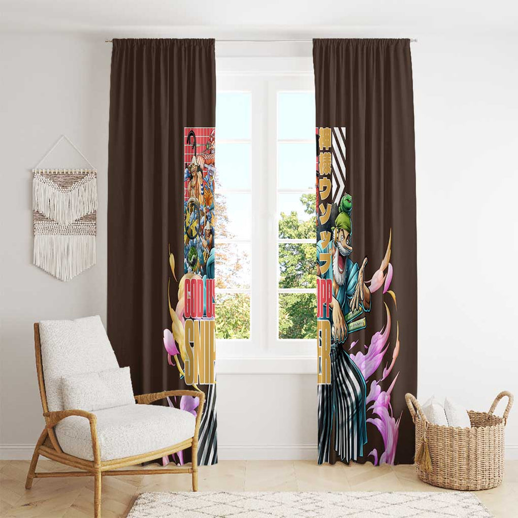 Usopp V2 One Piece Window Curtain Anime Style