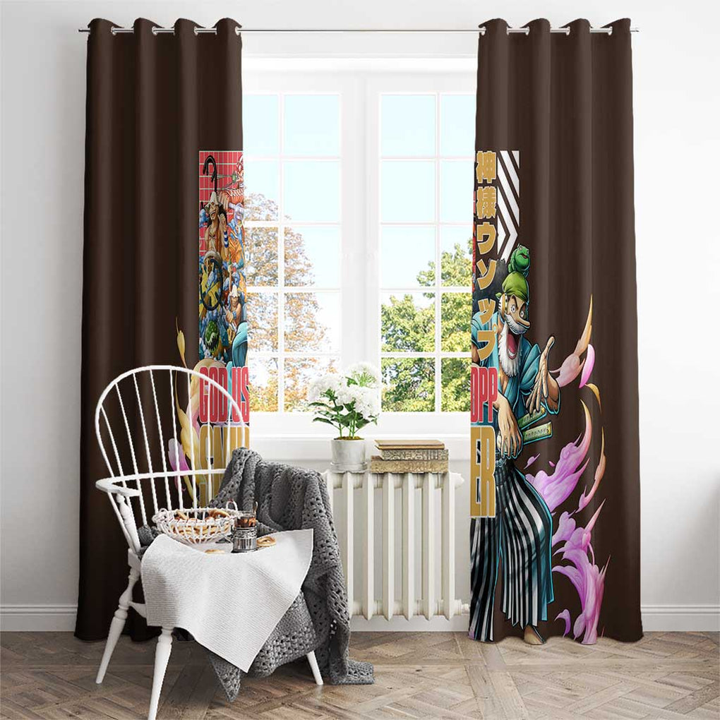 Usopp V2 One Piece Window Curtain Anime Style