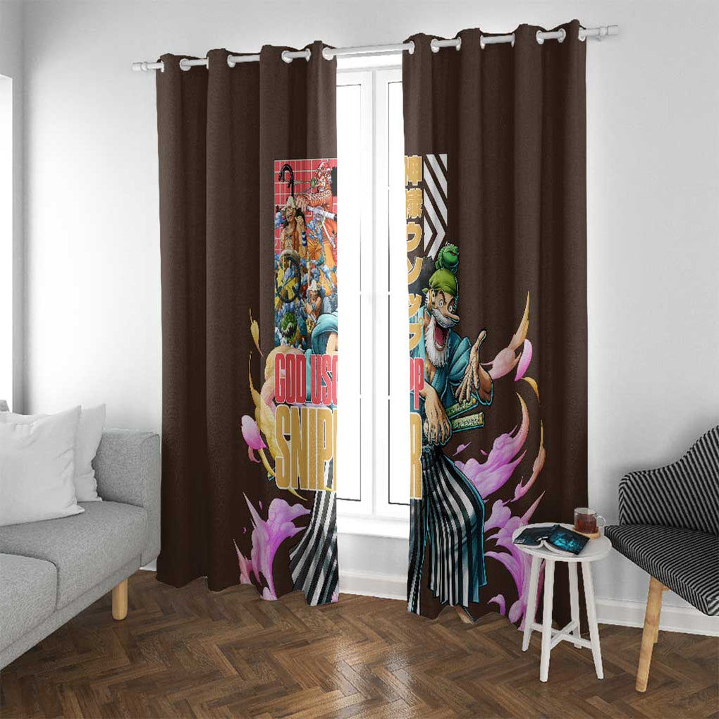 Usopp V2 One Piece Window Curtain Anime Style