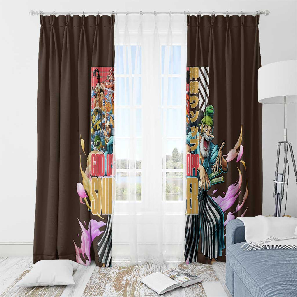 Usopp V2 One Piece Window Curtain Anime Style