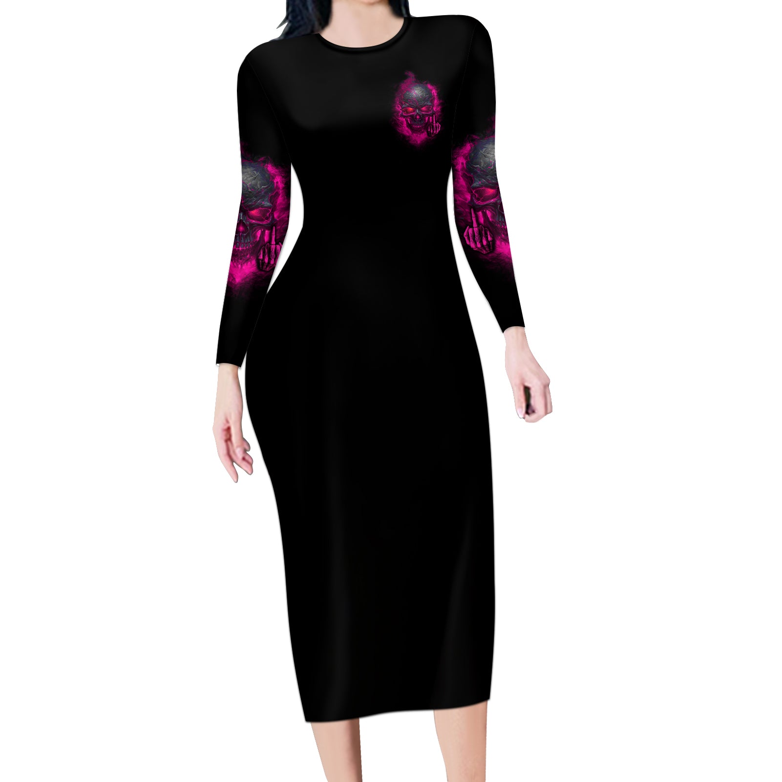 my-give-a-f-is-broken-long-sleeve-bodycon-dress