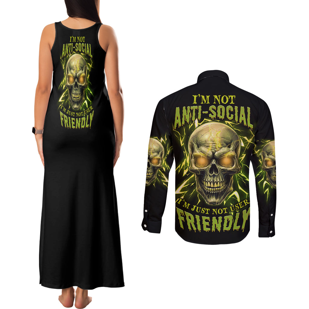 im-not-anti-social-mad-skull-couples-matching-tank-maxi-dress-and-long-sleeve-button-shirt