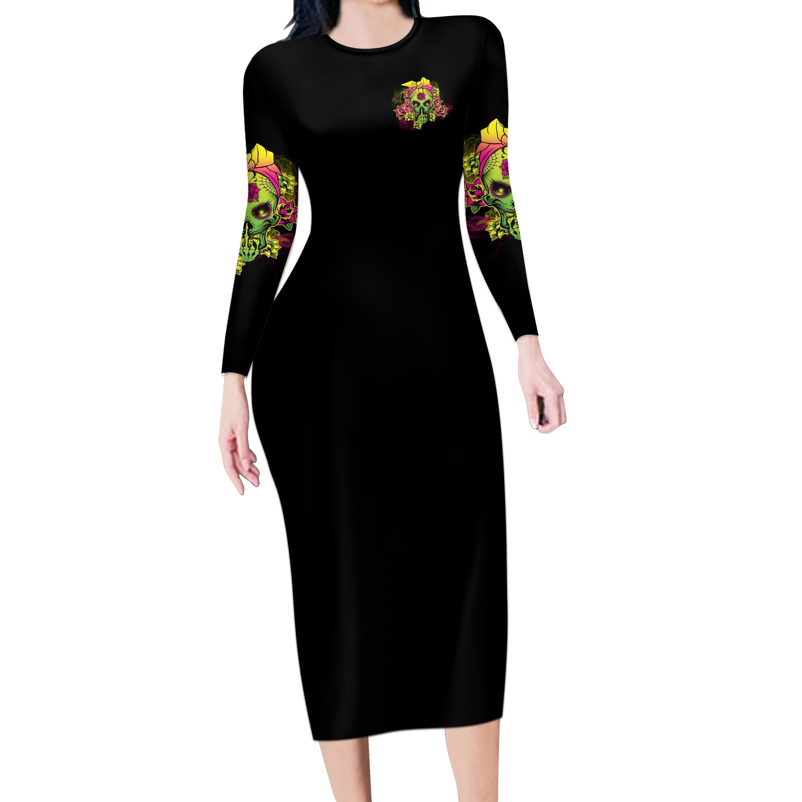 im-a-b-with-a-low-bullshit-tolerance-dont-try-me-long-sleeve-bodycon-dress