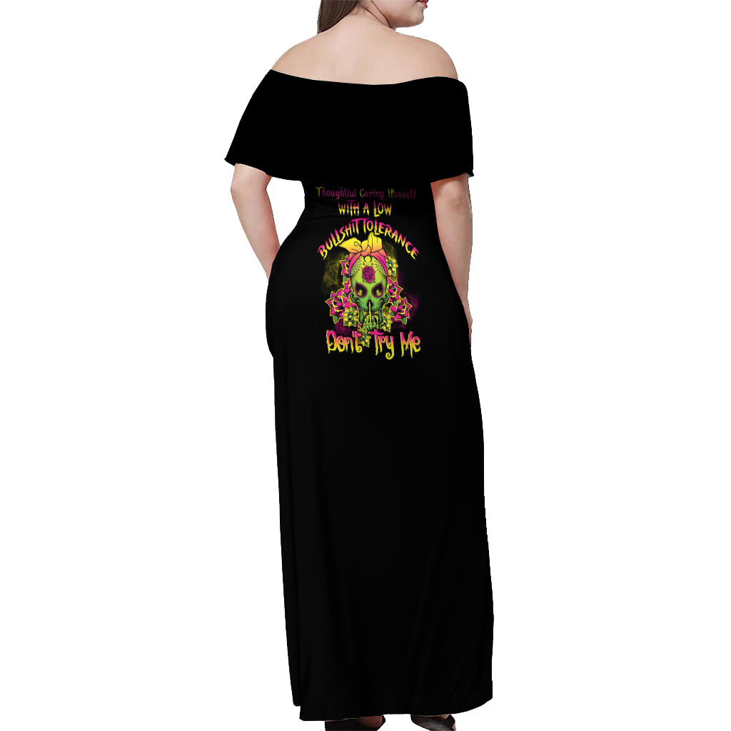 im-a-b-with-a-low-bullshit-tolerance-dont-try-me-off-shoulder-maxi-dress