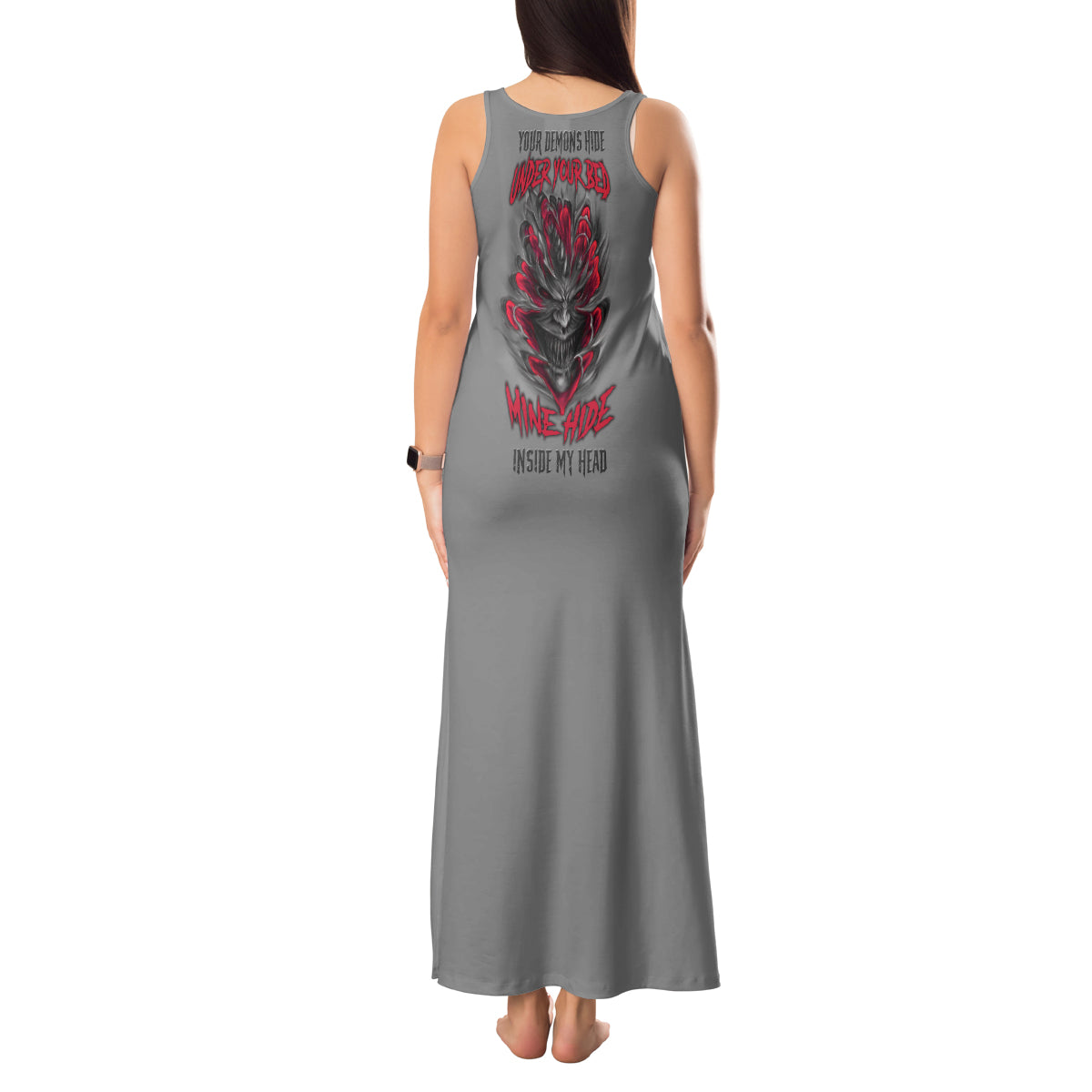 your-demons-hide-under-your-bed-tank-maxi-dress