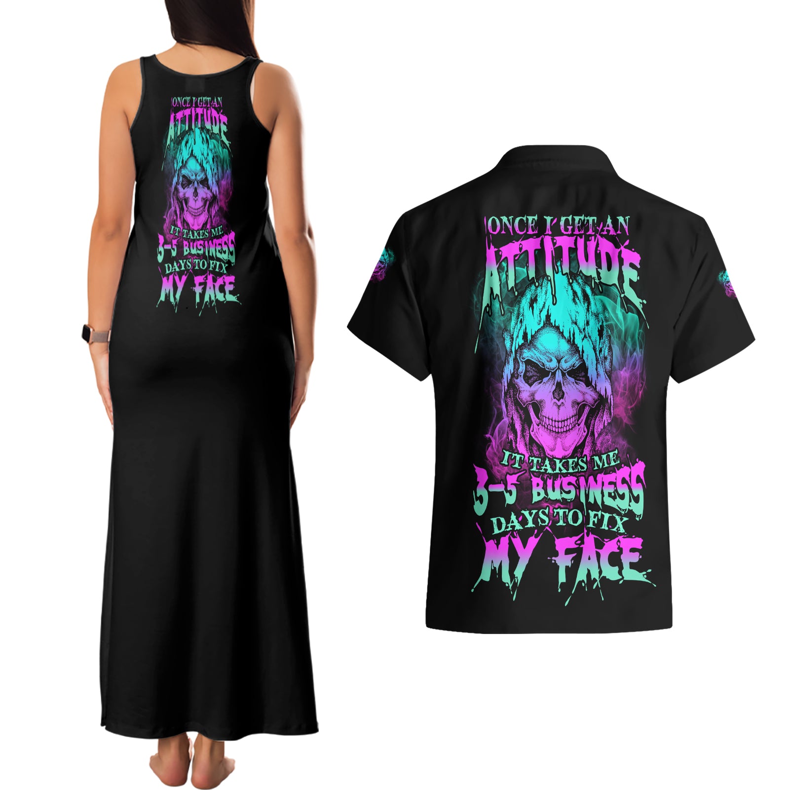 once-i-get-an-attitude-reaper-couples-matching-tank-maxi-dress-and-hawaiian-shirt