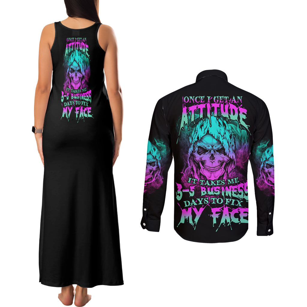 once-i-get-an-attitude-reaper-couples-matching-tank-maxi-dress-and-long-sleeve-button-shirt