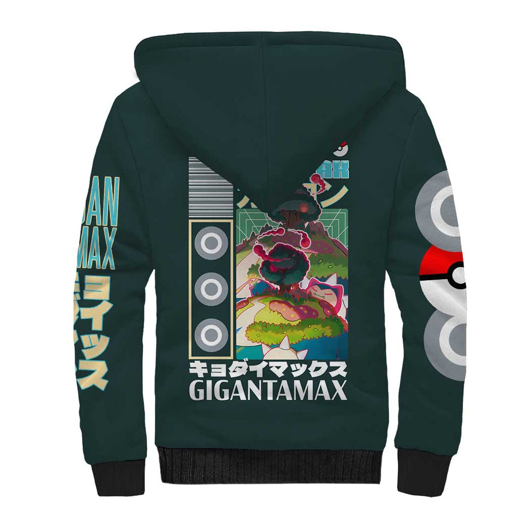 Gigantamax Snorlax Poke Sherpa Hoodie Japan Anime Style