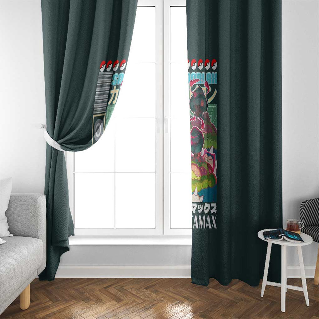 Gigantamax Snorlax Poke Window Curtain Japan Anime Style
