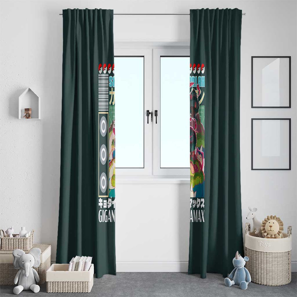 Gigantamax Snorlax Poke Window Curtain Japan Anime Style