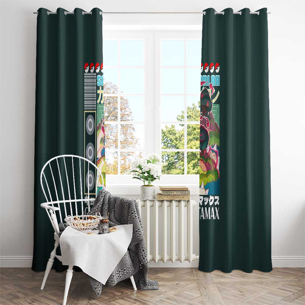 Gigantamax Snorlax Poke Window Curtain Japan Anime Style