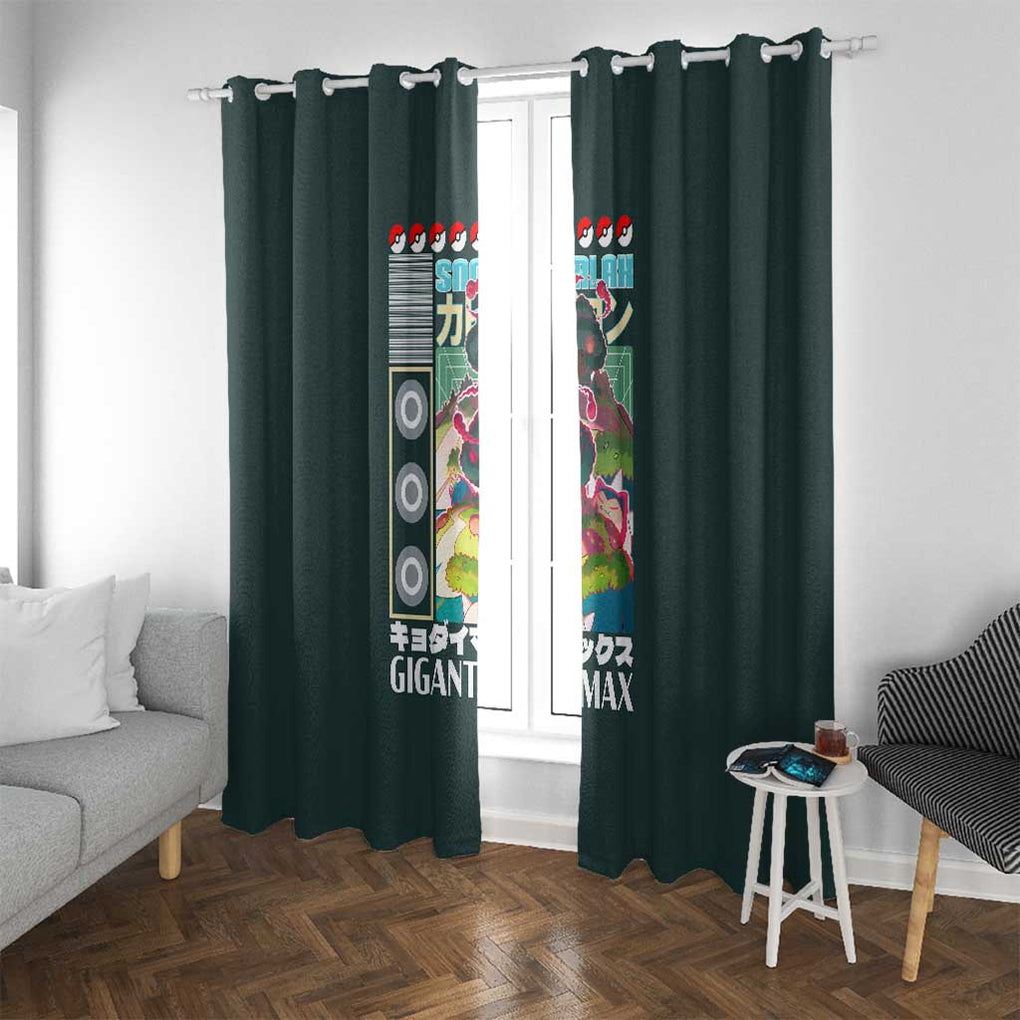 Gigantamax Snorlax Poke Window Curtain Japan Anime Style
