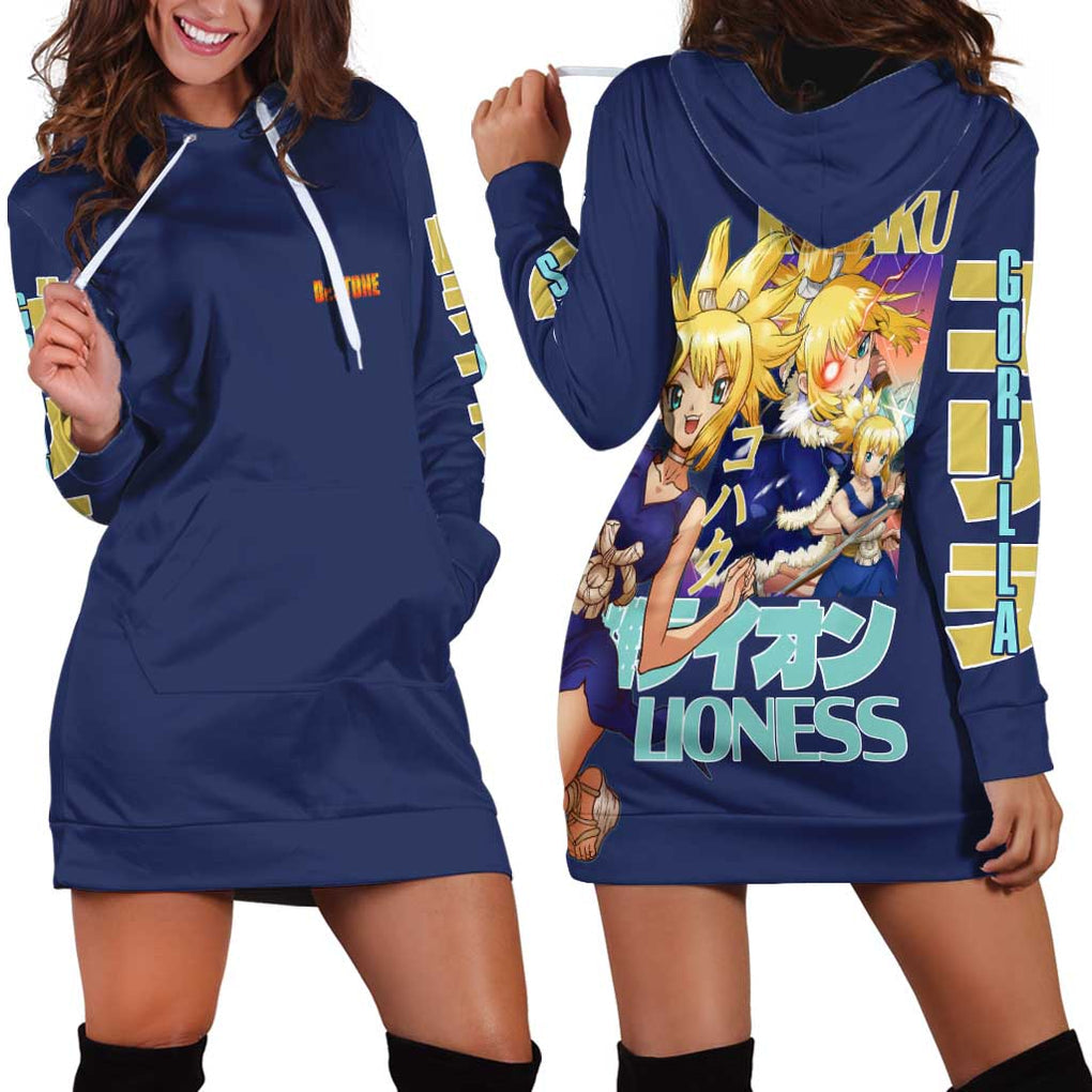 Kohaku Dr. Stone Hoodie Dress Japan Anime Style