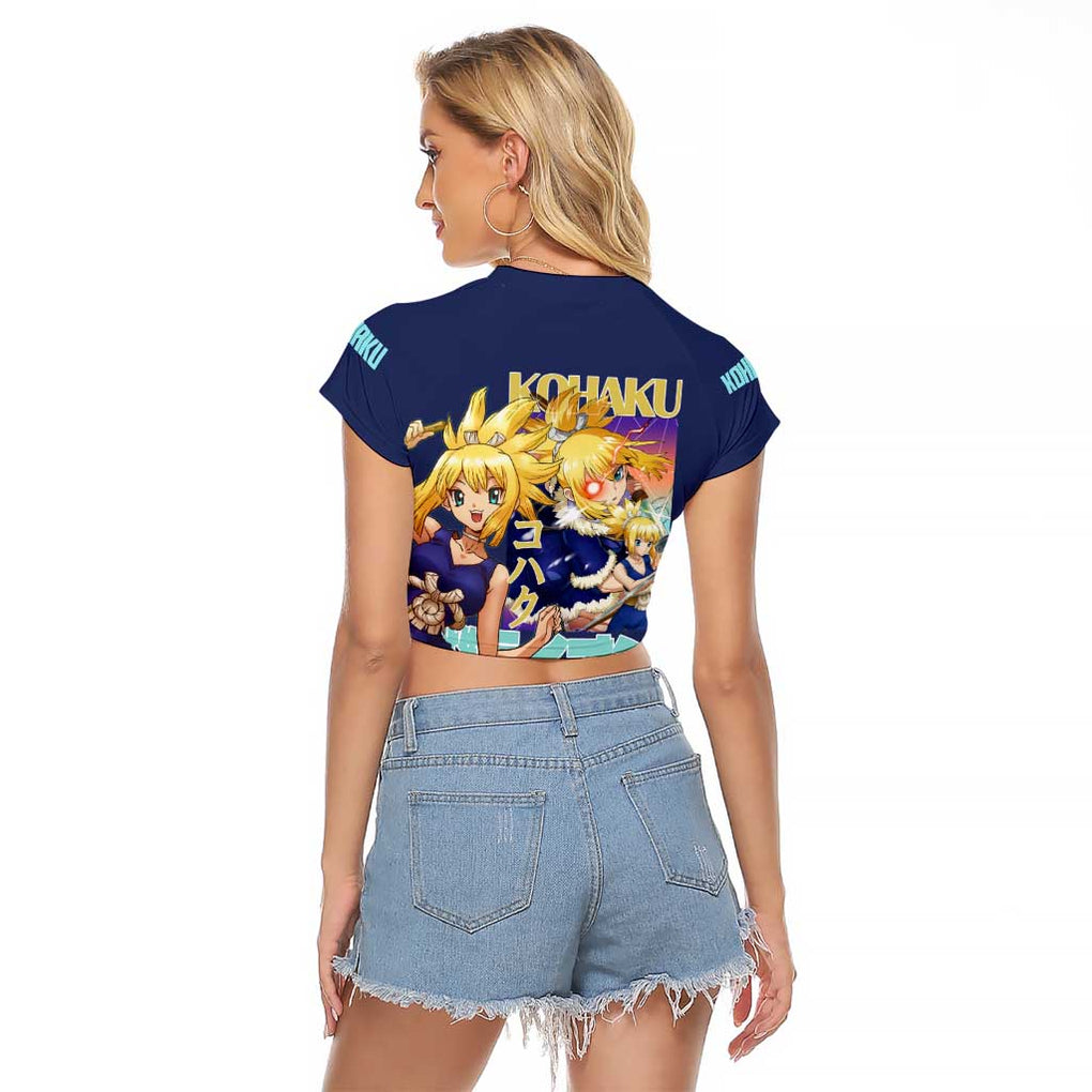 Kohaku Dr. Stone Raglan Cropped T Shirt Japan Anime Style
